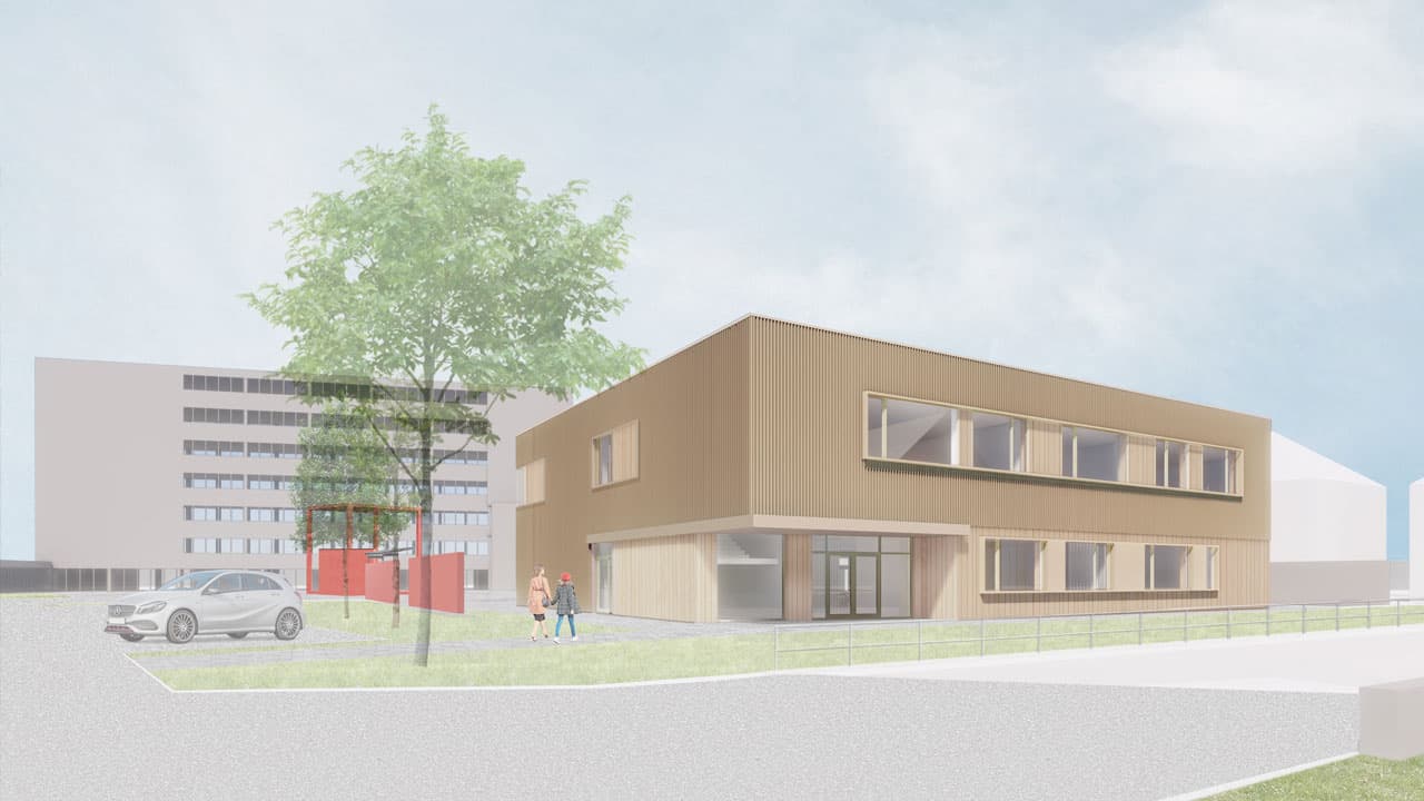 Neubau, Berufliche Schule mit Tiefgarage, Albstadt